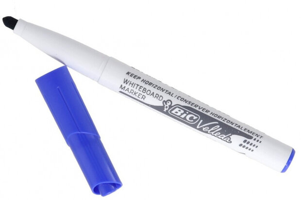 whiteboardmarker 1,4 mm 14 cm wit/blauw