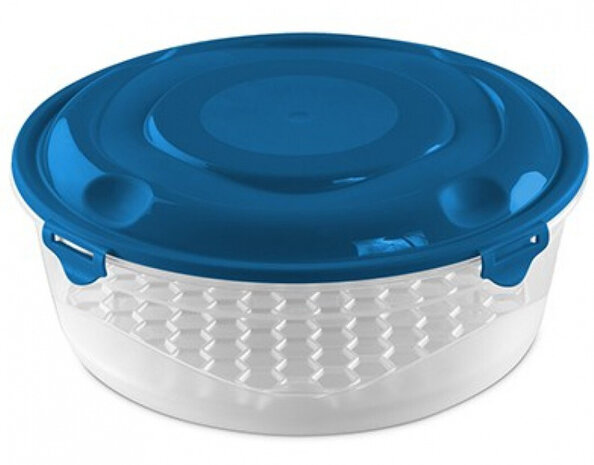 lunchbox Moscu met rekje 1,8 liter 20,5 x 8 cm blauw