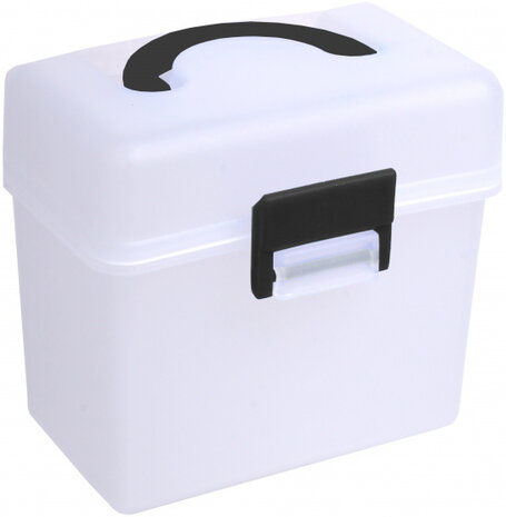 opbergdoos 0,6 liter 90 x 65 x 90 mm transparant/zwart
