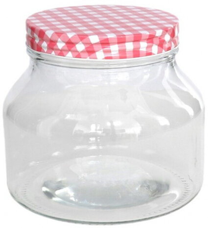 voorraadpot 1500 ml 16 x 14 cm glas transparant