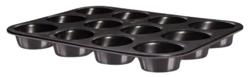 muffinvorm 35 x 26,5 x 3 cm staal zwart