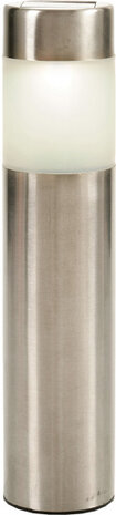 prikspot solar led 38 cm RVS/polypropyleen zilver