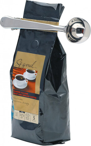 koffiemaatschep Le&#039;Xpress met clip 21 ml RVS zilver