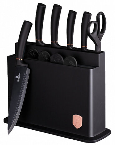messenset Black Rose RVS zwart 11-delig
