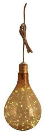 hanglamp Pear 60 led 16 x 16 x 28 cm brons 2-delig