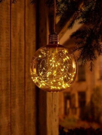 hanglamp Globe 60 led 17 x 17 x 21 cm brons 2-delig