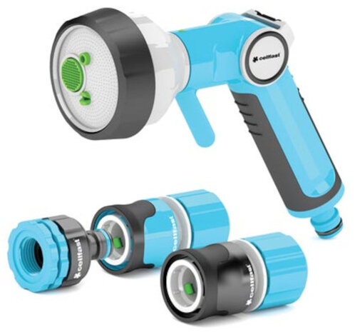 waterspuitset 1/2&quot;-  3/4&quot; - 1&quot; blauw/zwart 3-delig