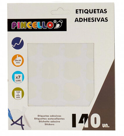 etiketten zelfklevend 22 x 49 mm papier wit 140 stuks