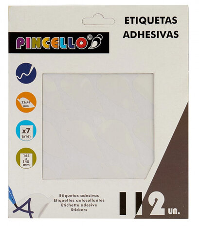 etiketten zelfklevend 22 x 49 mm papier wit 112 stuks