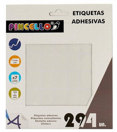 etiketten zelfklevend 17x24 mm papier wit 294 stuks