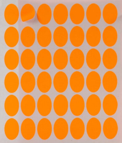 etiketten zelfklevend 17 x 24 mm papier oranje 210 stuks