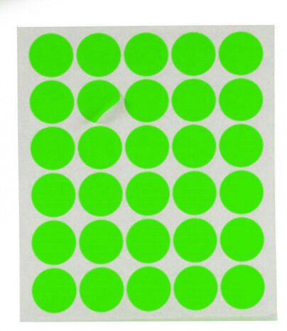 etiketten zelfklevend rond 25 mm papier groen 150 stuks