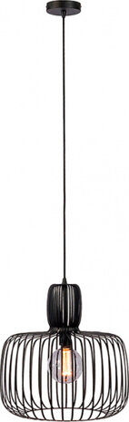 hanglamp Oslo E27 40W 45 x 160 cm staal zwart
