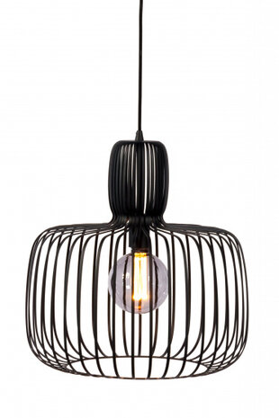 hanglamp Oslo E27 40W 45 x 160 cm staal zwart