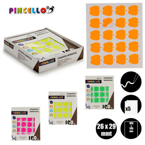 etiketten appel 22 x 49 mm papier groen 100 stuks