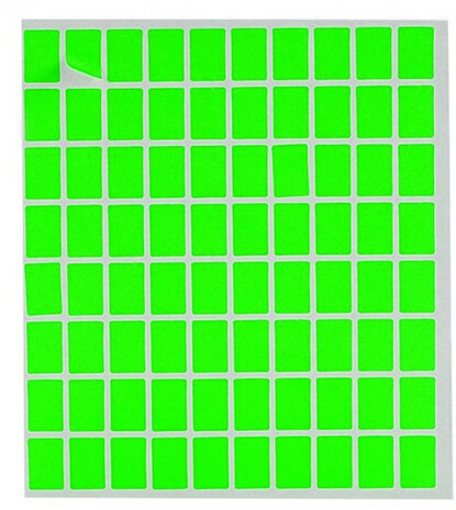 etiketten zelfklevend 12 x 18 mm papier groen 400 stuks
