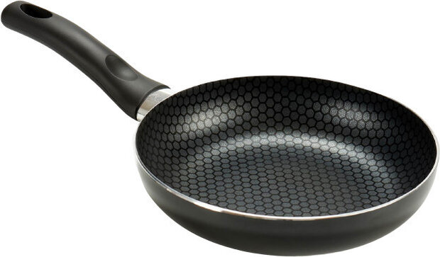 koekenpan 20 cm anti-aanbak aluminium zwart