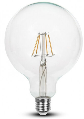 filament-led VT-2147 G125 E27 6W 6400K 806lm transparant