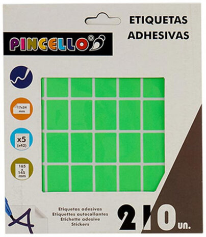 zelfklevende etiketten 17 x 24 mm papier groen