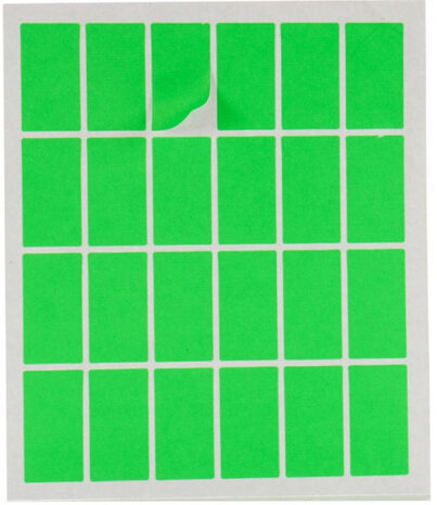 zelfklevende etiketten 20 x 37 mm papier groen