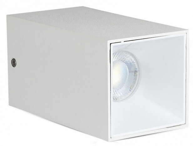 plafondspot VT-882 GU10 35W IP20 vierkant 14 x 7,4 cm wit