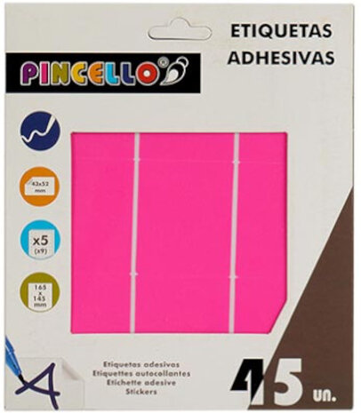 zelfklevende etiketten 43 x 52 mm papier roze