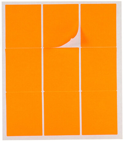 zelfklevende etiketten 43 x 52 mm papier oranje