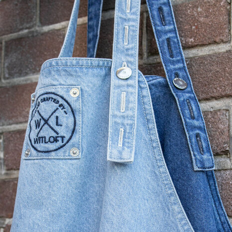 keukenschort Denim 75 x 60 cm donkerblauw