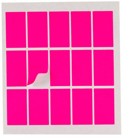 zelfklevende etiketten 25 x 45 mm papier roze