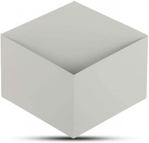 wandlamp VT-803 IP20 3W 3000K 300 lm 22 x 8 cm staal wit