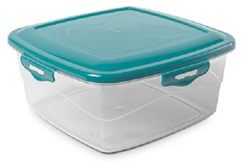 vershoudbak 1,8 liter transparant/turquoise