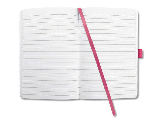 notitieboek Jolie A6 hardcover gelinieerd fuchsia