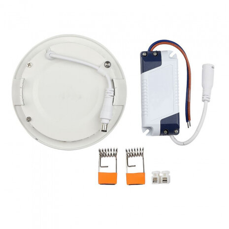 plafondspot VT-1207 12W 6400K 1000 lm aluminium wit