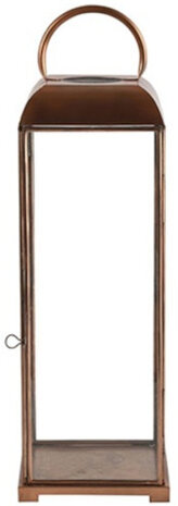 lantaarn Viktor 55 x 17 cm staal/nikkel koper