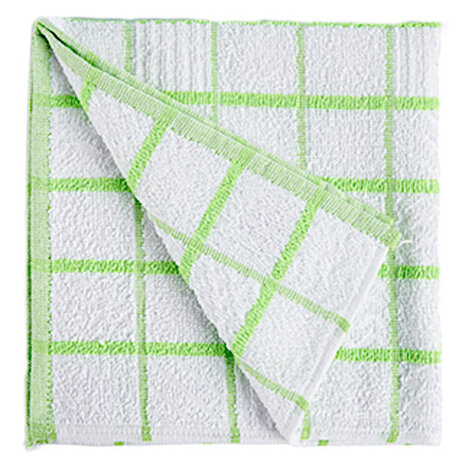 microvezeldoek 50 x 50 cm  wit/groen