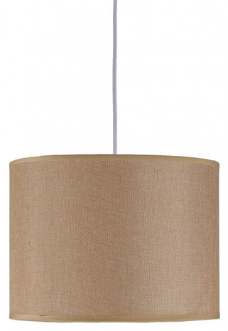 hanglamp E27 60W 30 x 22 cm textiel lichtbruin