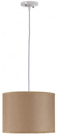 hanglamp E27 60W 30 x 22 cm textiel lichtbruin