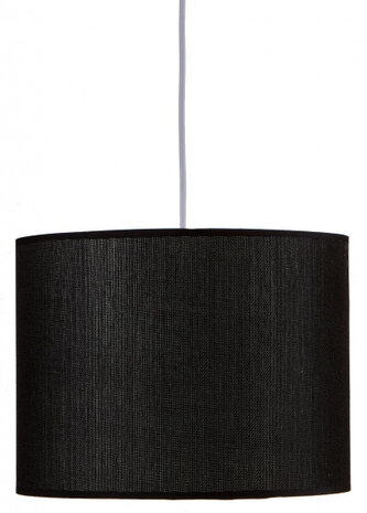 hanglamp E27 60W 30 x 22 cm textiel zwart
