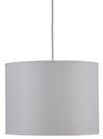 hanglamp E27 60W 30 x 22 cm textiel wit