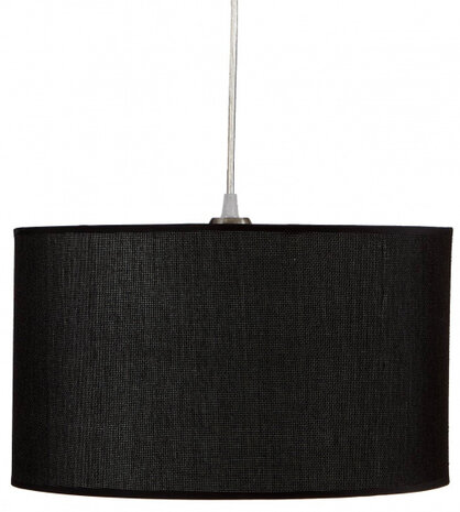 hanglamp E14 60W 35 x 20,5 cm textiel zwart