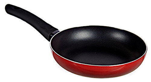 koekenpan Modena 20 cm aluminium zwart/rood