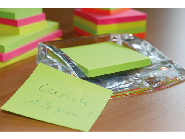 memoblaadjes 7,5 cm papier groen 80 stuks