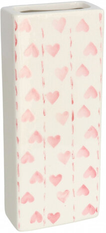 luchtbevochtiger Sweetest streep 17 cm keramiek wit