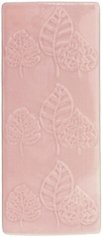 luchtbevochtiger Leaf 17,7 cm keramiek roze 2-delig