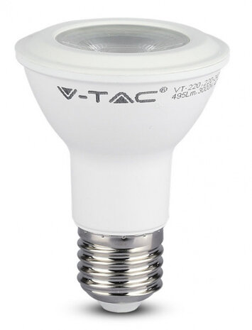 ledlamp VT-220 PAR20 E27 6W 6400K 400lm wit