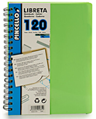 notitieboek B5 gelinieerd papier groen 120 pagina&#039;s