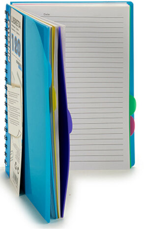 notitieboek B5 gelinieerd papier blauw 120 pagina&#039;s