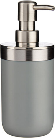 zeepdispenser 350 ml 9 x 8 x 17 cm RVS grijs/zilver