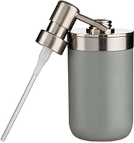 zeepdispenser 350 ml 9 x 8 x 17 cm RVS grijs/zilver