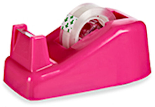 plakbandhouder 18 x 11 x 5 cm roze